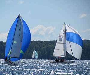 sailing on leech lake