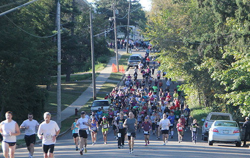 people running a marathon in Minnesota