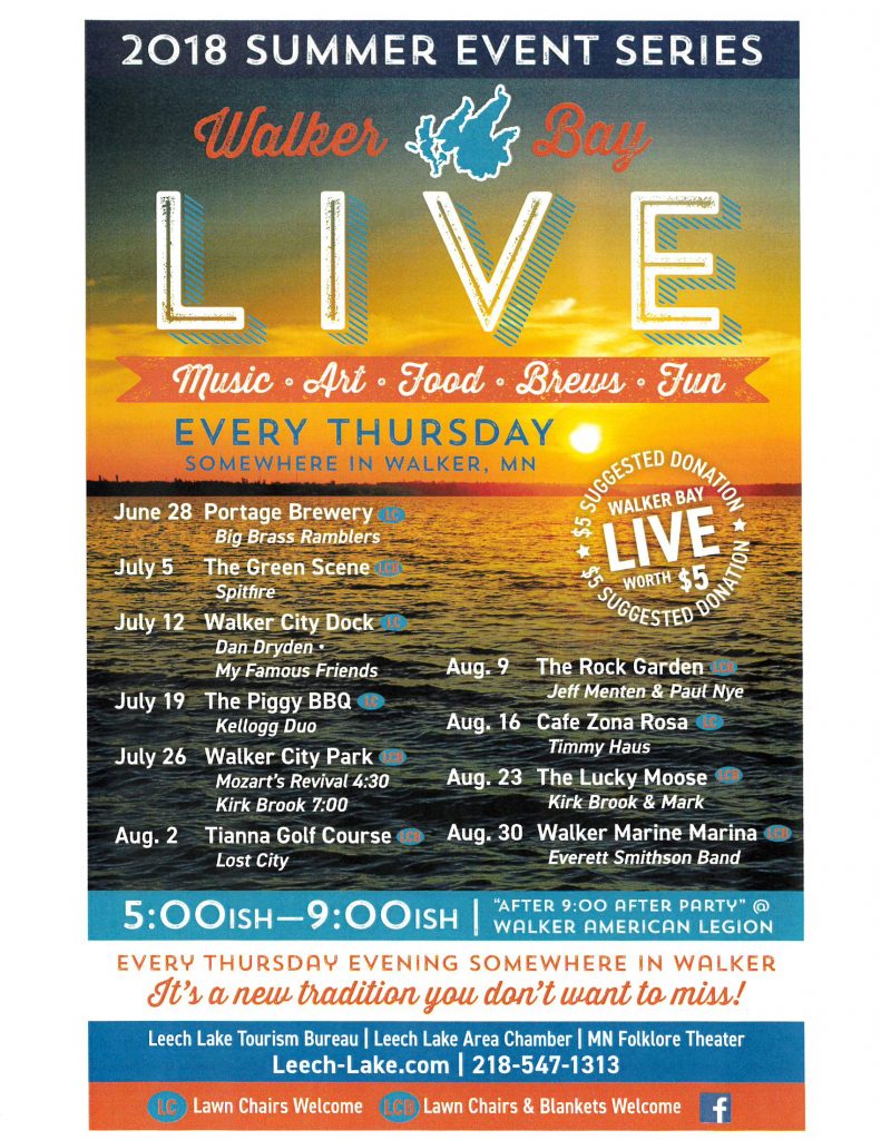Walker Bay Live Thursdays in Walker Leech Lake Area Chamber of Commerce